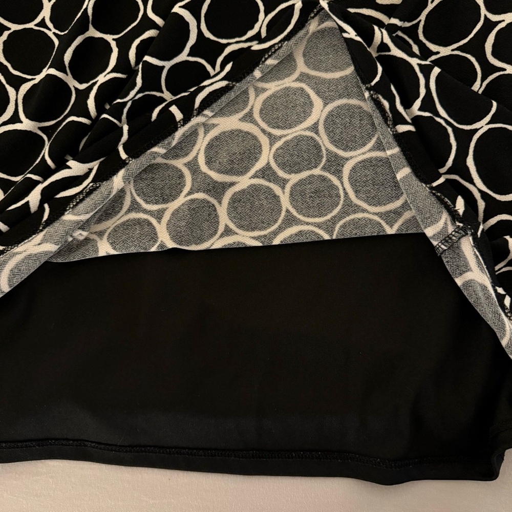 Ann Taylor Black & White Circles Dress Size Large - Picture 3 of 9